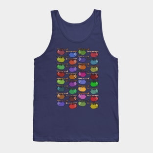 Colorful and Cute Hanging Sloth Pattern Tank Top